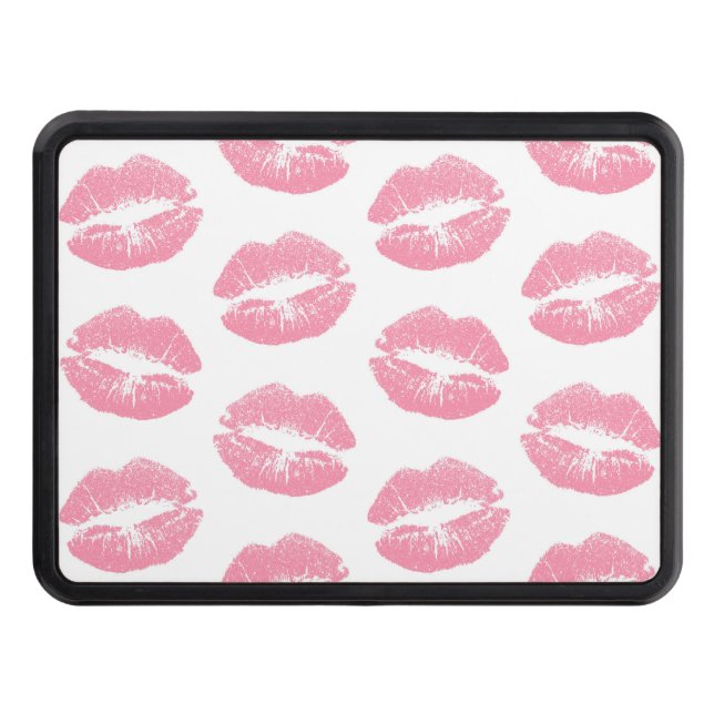 Pink Lips, Pattern Of Lips, Pink Lipstick, Kiss Hitch Cover (Front)
