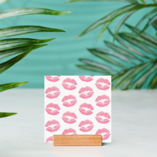 Pink Lips Pattern Of Lips Pink Lipstick Kiss Holder