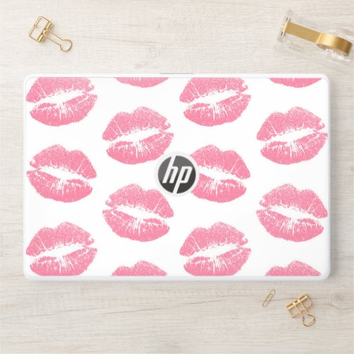 Pink Lips Pattern Of Lips Pink Lipstick Kiss HP Laptop Skin