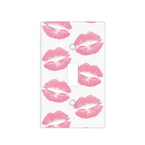 Pink Lips Pattern Of Lips Pink Lipstick Kiss Light Switch Cover