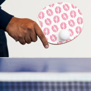 Pink Lips, Pattern Of Lips, Pink Lipstick, Kiss Ping Pong Paddle