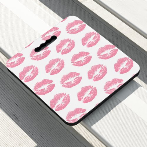 Pink Lips Pattern Of Lips Pink Lipstick Kiss Seat Cushion