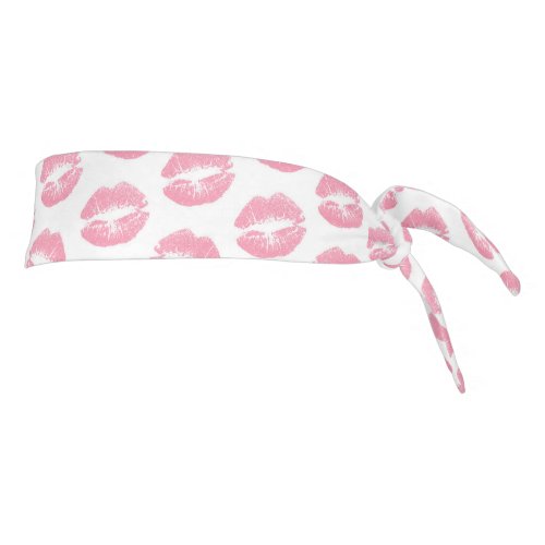Pink Lips Pattern Of Lips Pink Lipstick Kiss Tie Headband