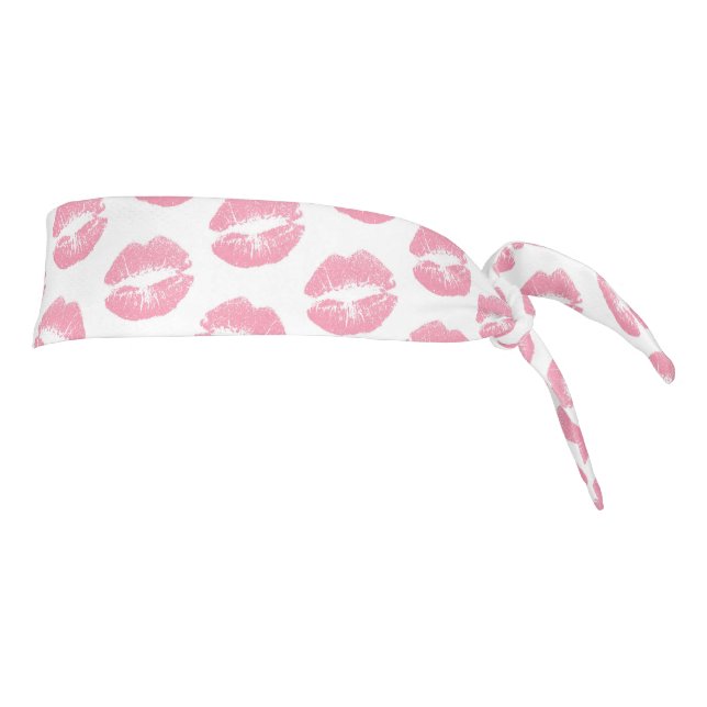 Pink Lips, Pattern Of Lips, Pink Lipstick, Kiss Tie Headband (Rotate 90)