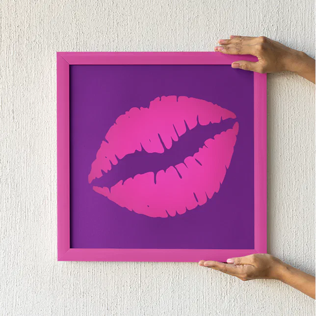 Pink Lips Poster Zazzle