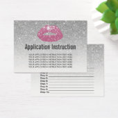 Pink Lips Silver Glitter Application Instructions (Desk)