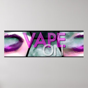 Pink Lips Smoke Vapeon Poster