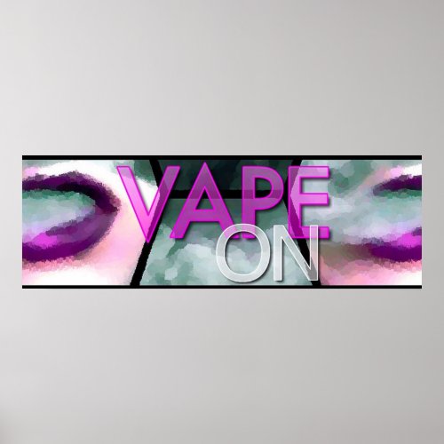 Pink Lips Smoke Vapeon Poster