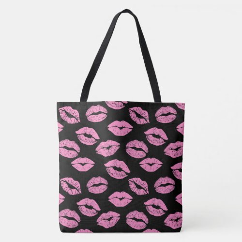 Pink Lips Tote Bag