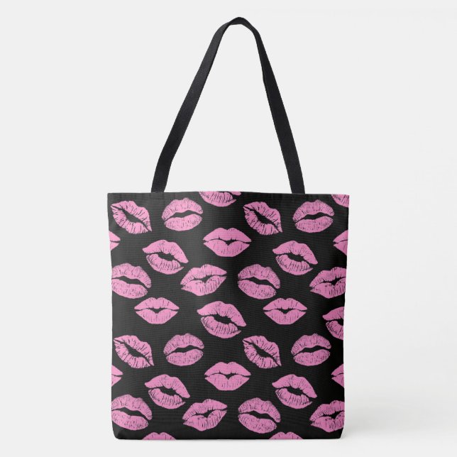 Pink Lips Tote Bag (Front)