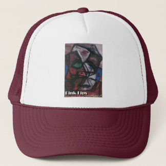 pink lips trucker hat