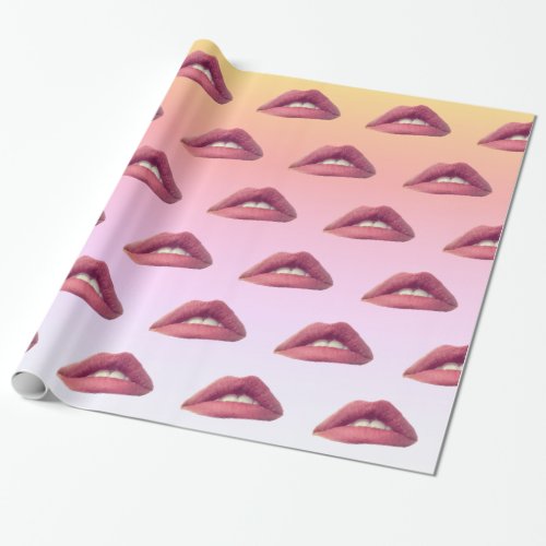 Pink Lips Wrapping Paper