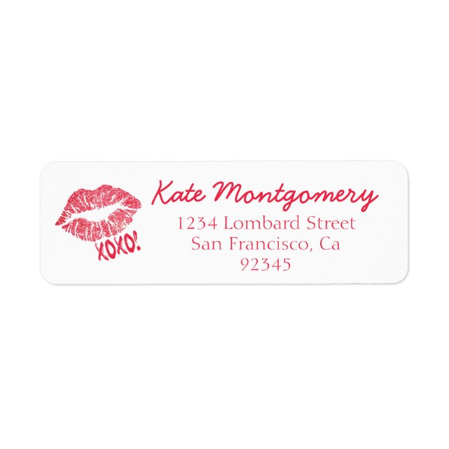 Pink Lips XOXO | Makeup Artist Label (Front)