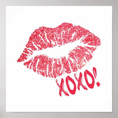 Pink Lips XOXO  Makeup Artist Poster