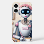 Pink Lipstick Grace AI Robot Girly Tech  iPhone 16 Case