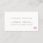Pink Lipstick Kiss Mark Cosmetology Business Card