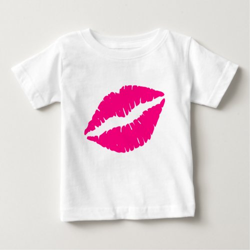 Pink lipstick kiss pop art baby T_Shirt