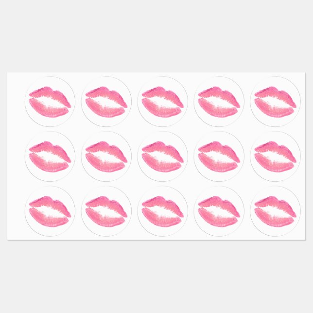 Pink Lipstick Labels (Sheet)