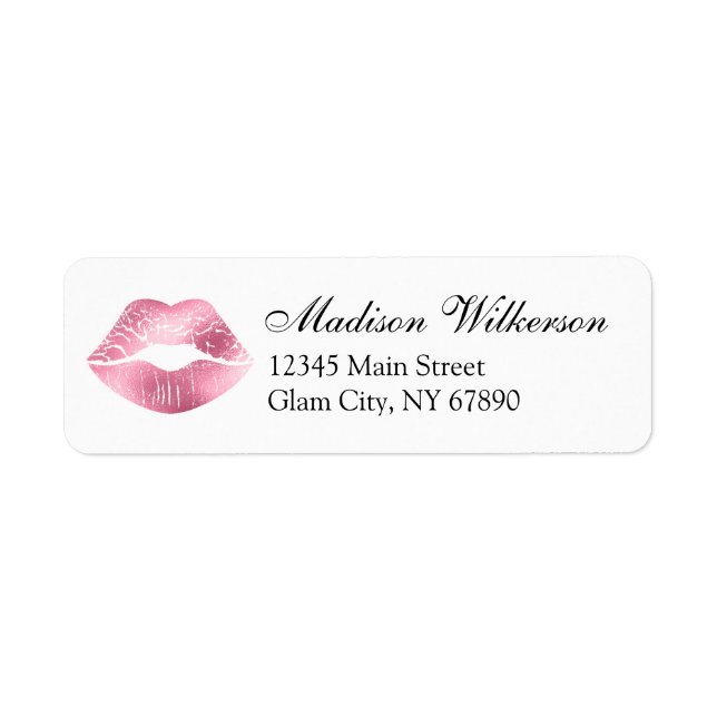 Pink Lipstick Lip Gloss Distributor Makeup Artist Label (Front)