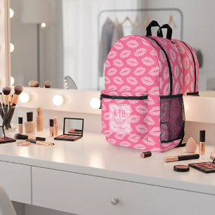 Pink Lipstick Lips Custom Makeup Artist Backpack