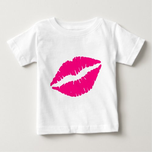 Pink lipstick pop art baby T_Shirt