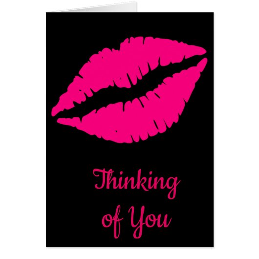 Pink lipstick valentine pop art cards (Front)