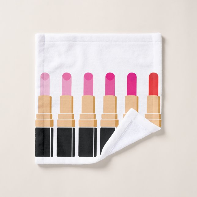 Pink Lipstick Washcloth (Wash Cloth)