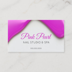 Pink Liquid Nail Polish Appointment Card