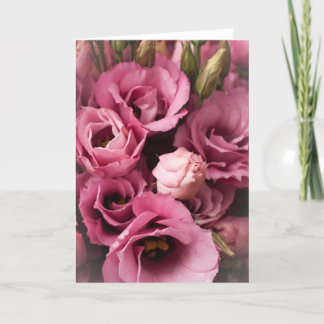 Pink Lisianthus Photo Card