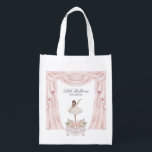 Pink Little Ballerina Baby Shower  Birthday Favor Grocery Bag<br><div class="desc">Dance and twirl on over as we celebrate our Little Ballerina! Make your party planning a breeze and let the beauty of ballet take center stage with our easy-to-style Ballet Party Decor Collection! This graceful Ballerina Party Collection,  will transform your celebration into an enchanted dance performance of pastel perfection.</div>