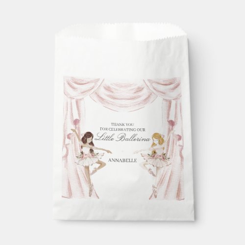 Pink Little Ballerina Baby Shower or Birthday Favor Bag