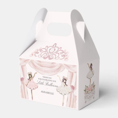 Pink Little Ballerina Baby Shower or Birthday Favor Boxes