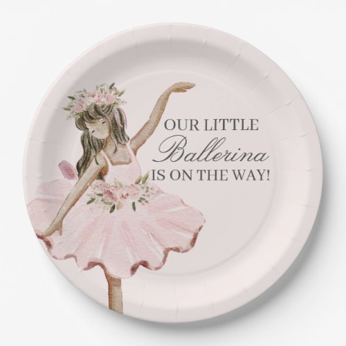 Pink Little Ballerina Plates Ballet Party Decor 