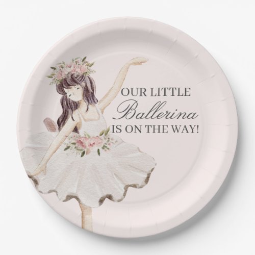 Pink Little Ballerina Plates Ballet Party Decor 