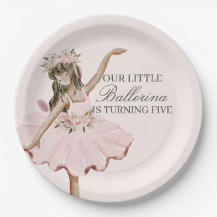Pink Little Ballerina Plates Ballet Party Decor