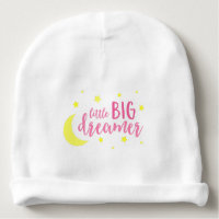 Pink Little Big Dreamer Moon and Stars Baby Beanie