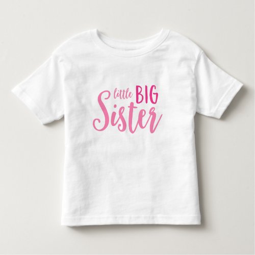 Pink Little Big Sister Toddler Pullover Hoodie