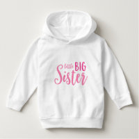 Pink Little Big Sister Toddler Pullover Hoodie