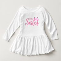 Pink Little Big Sister Toddler Ruffle Dress