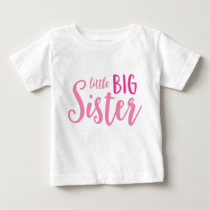 Pink Little Big Sister Toddler Ruffle Tee