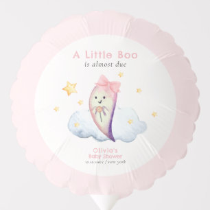 Pink Little Boo Bow Ghost Halloween Baby Shower Balloon