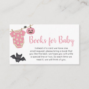 Pink Little Boo Clothesline Baby Books for Baby Enclosure Card