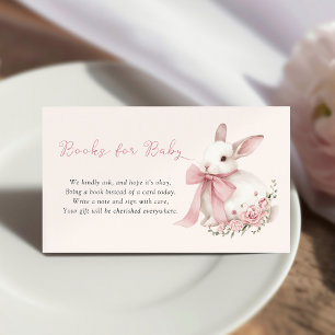 Pink Little Bunny Books for Baby Card