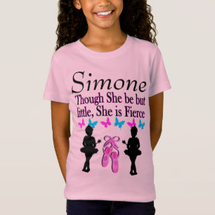 PINK LITTLE BUT FIERCE PERSONALIZED DANCE T SHIRT