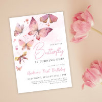 Pink Little Butterfly is Turning One 1st Birthday