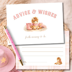 Pink Little Cowgirl Advice & Wishes Mommy Card