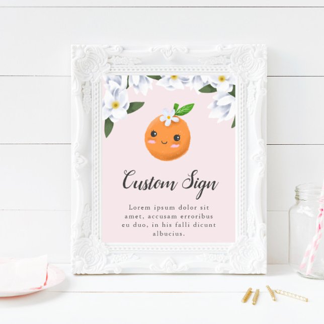 Pink Little Cutie Baby Shower Custom Sign (Creator Uploaded)