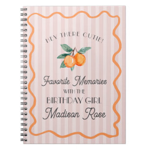 Pink Little Cutie Favorite Memories Birthday Notebook