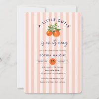Pink Little cutie on its way Citrus Baby shower