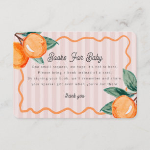 Pink Little Cutie Pastel Citrus Books for Baby Enclosure Card